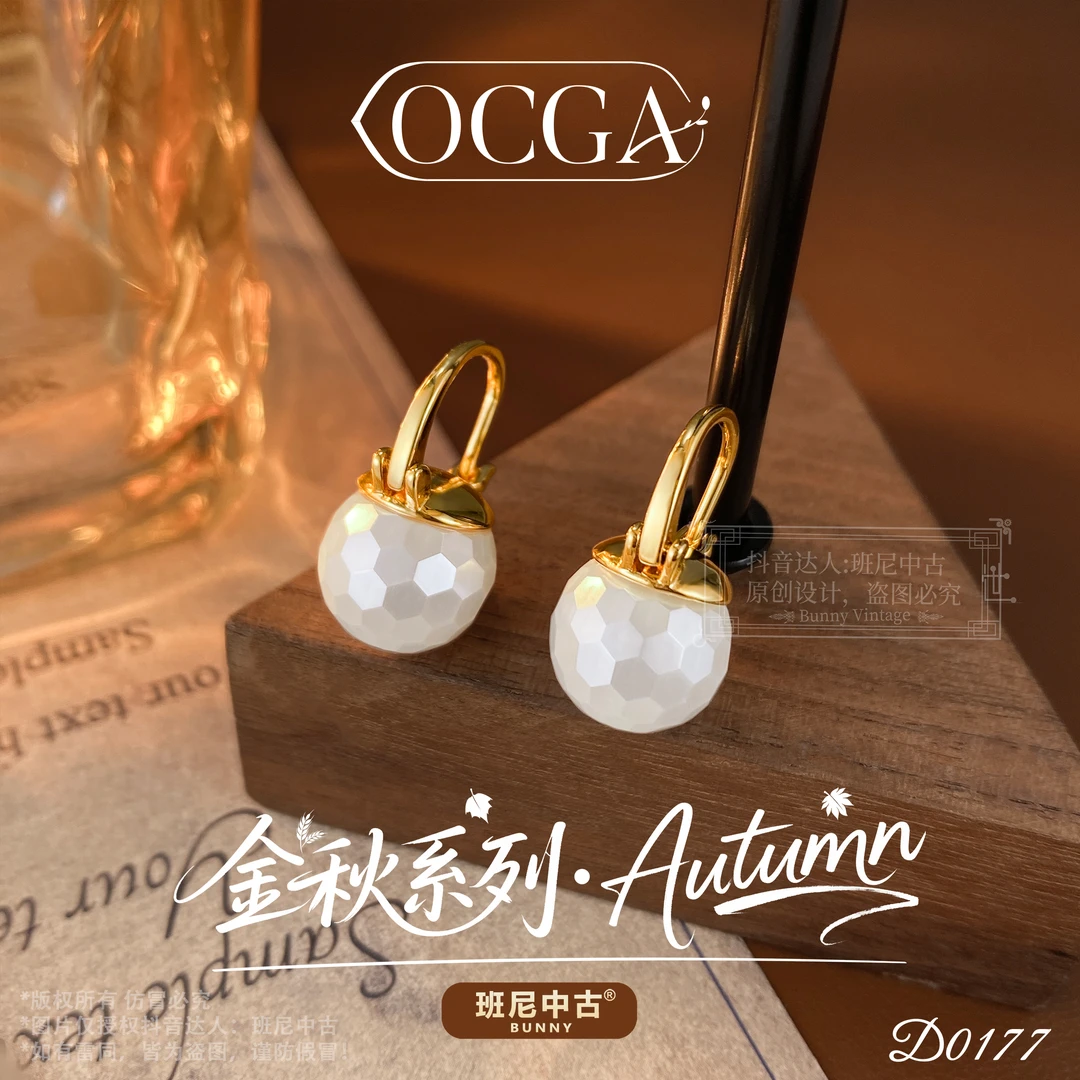 镀K金D0177法【冰雪奇缘】秋冬OCGA 欧斯伽斯限定耳环