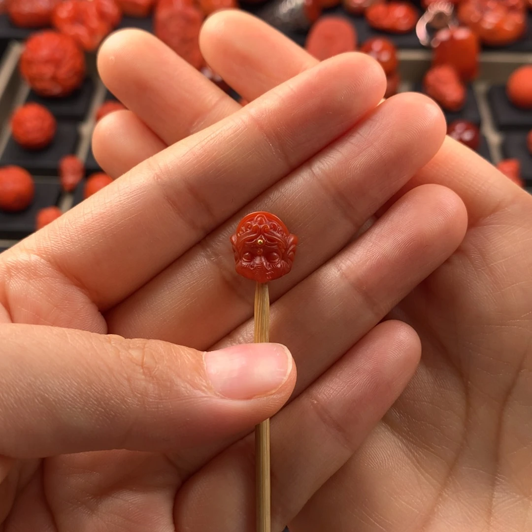 南红玛瑙象神11MM+未镶嵌