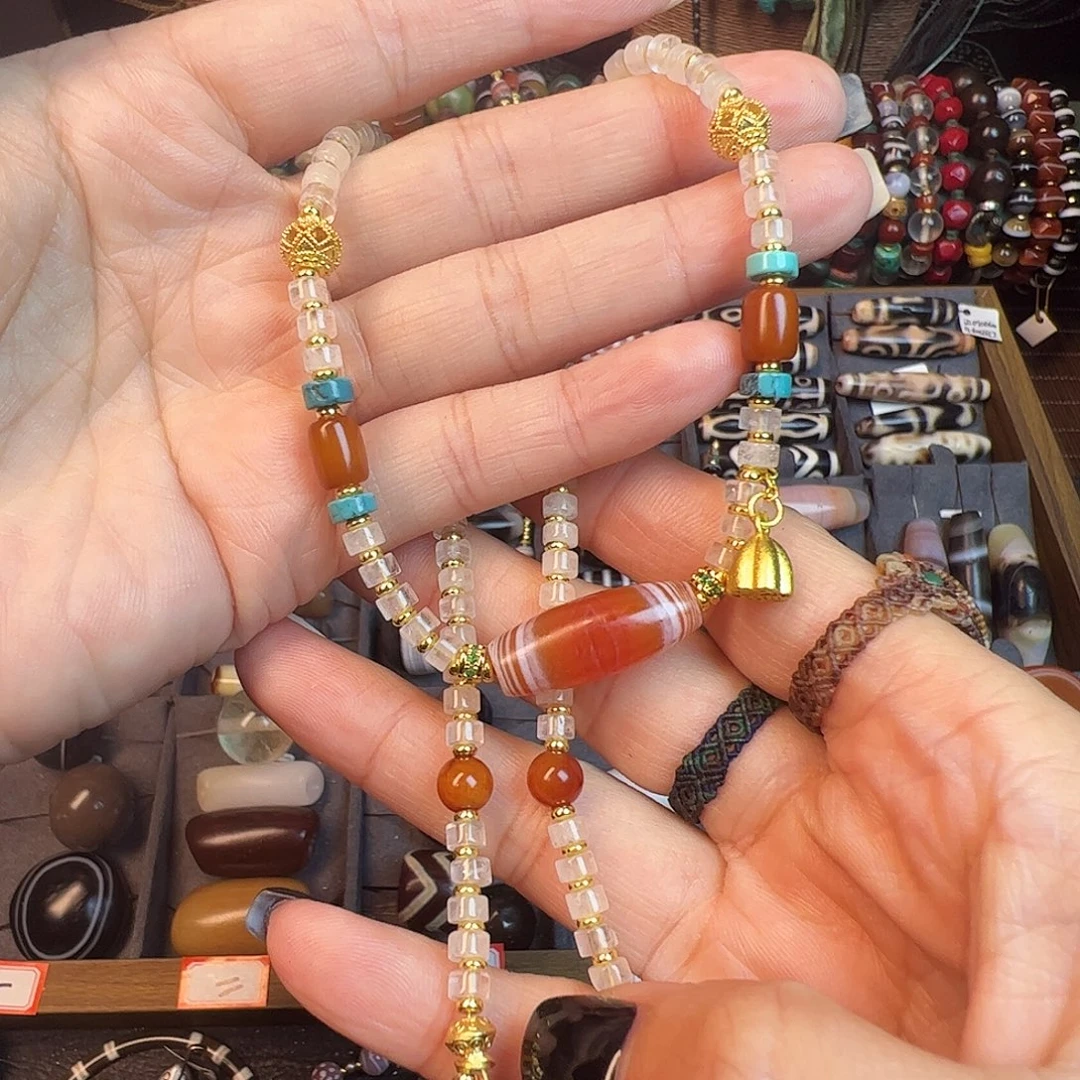 玛瑙/玉髓未镶嵌项链