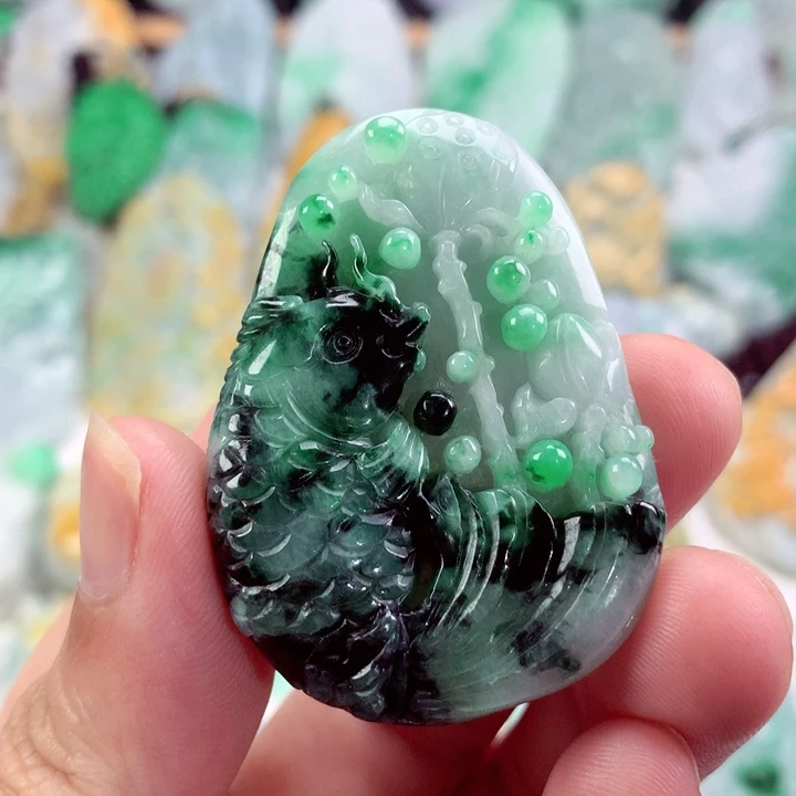 翡翠未镶嵌吊坠(不含链)