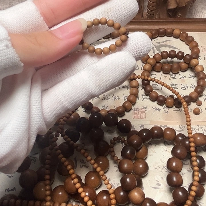 檀香木手串/手链安*老山檀香戒指10个