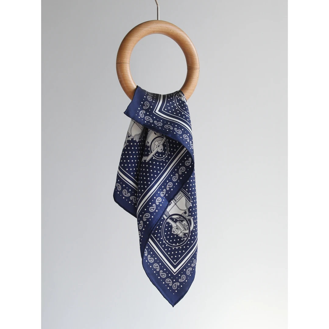 Forlin芙临 经典马车100%桑蚕丝斜纹绸小方巾 真丝围巾  41321