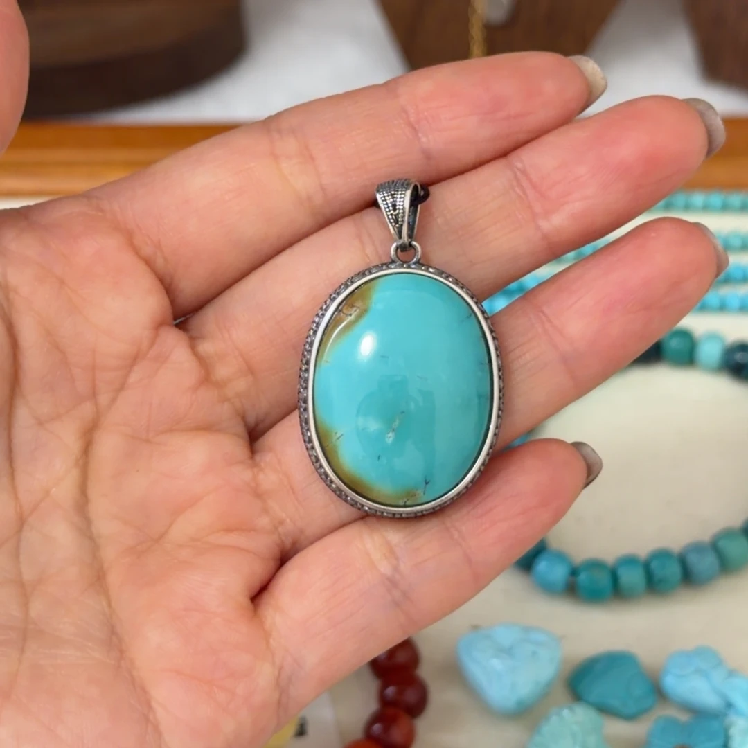 绿松石银S925镶嵌
