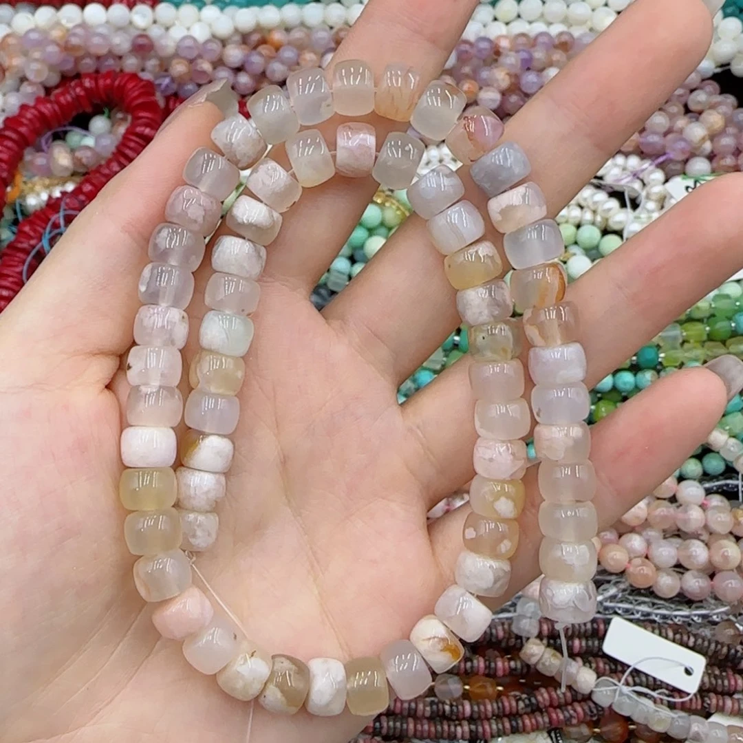 玛瑙/玉髓未镶嵌珠宝半成品樱花玛瑙老型一条