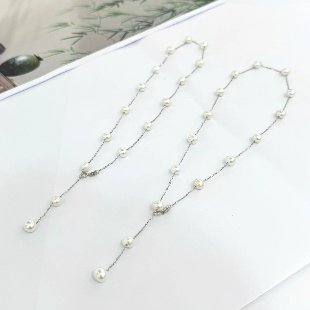 【小宝珠宝】28 T38915-珍珠满天星项链-多样性发一件-6.5mm