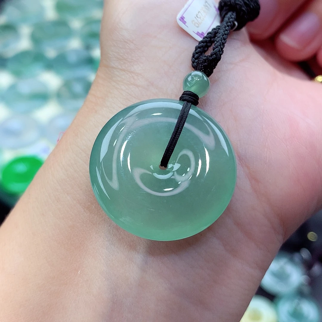 翡翠未镶嵌颈饰编号41-尺寸26/6.6