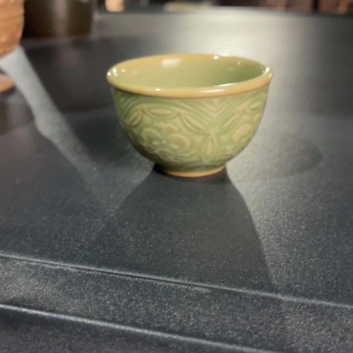 耀州窑橄榄青釉小酒钟287