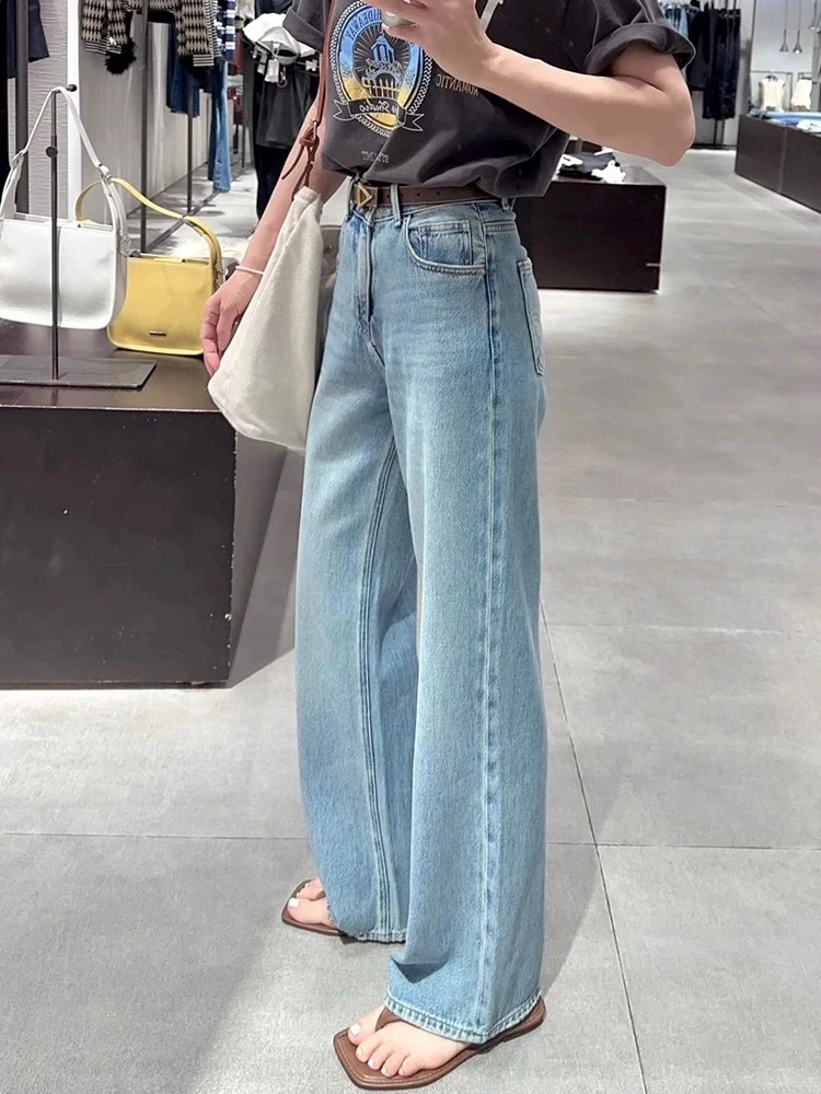 （001-032）2025年新款爆款牛仔裤阔腿裤九分奶奶裤小个子显瘦夏季