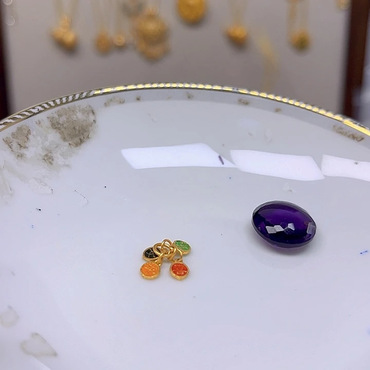 紫晶颈饰银S925镶嵌紫晶925镶嵌67
