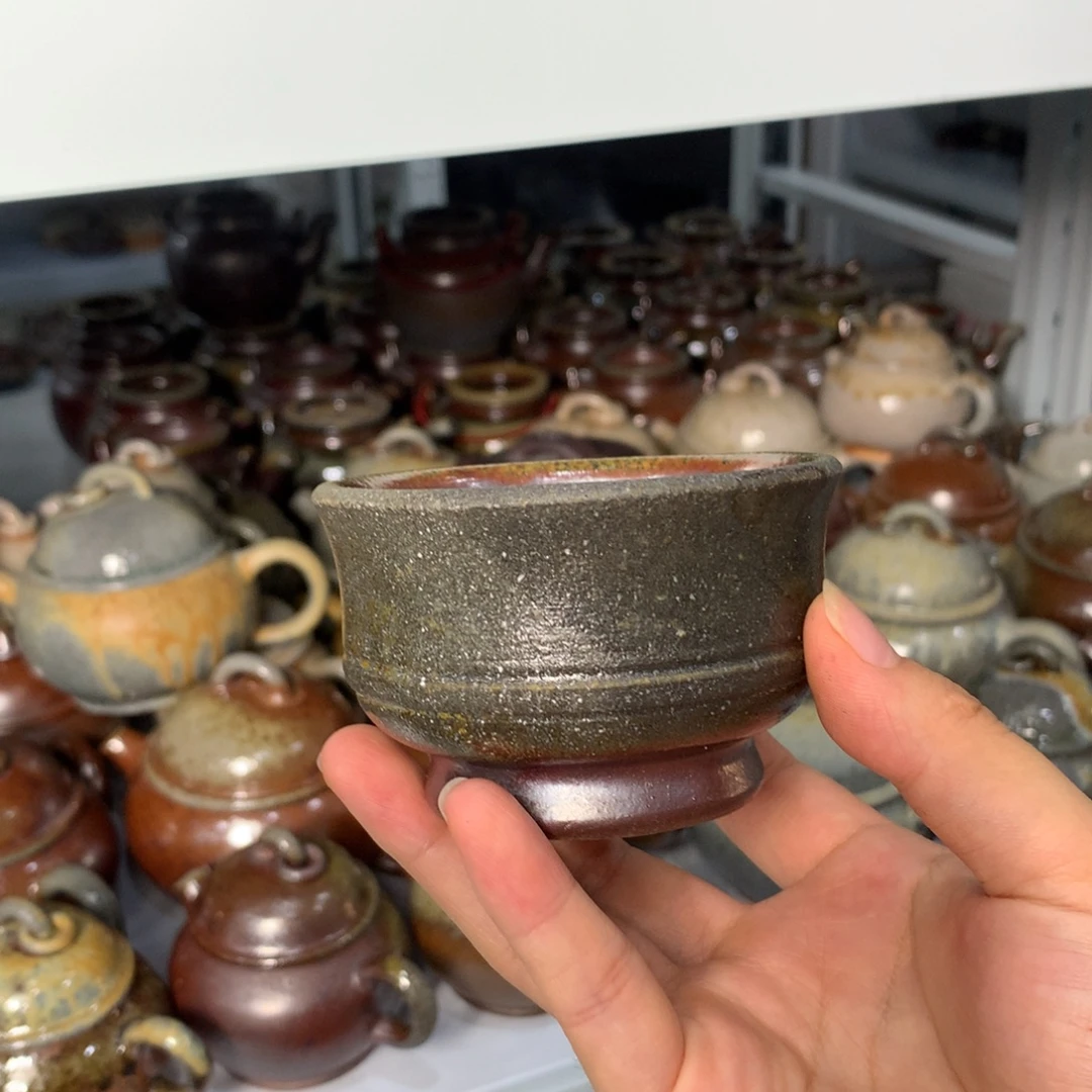 茶壶紫砂纯自然柴烧