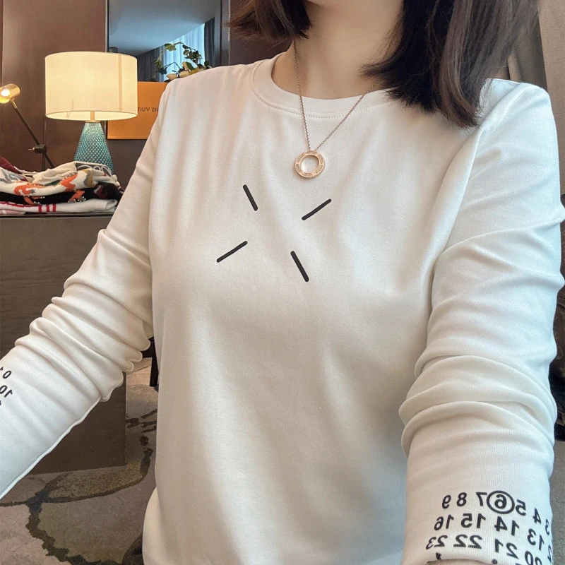 雪姐服饰「6系列磨毛长袖」秋冬时尚磨毛T恤百搭休闲显瘦圆领长袖