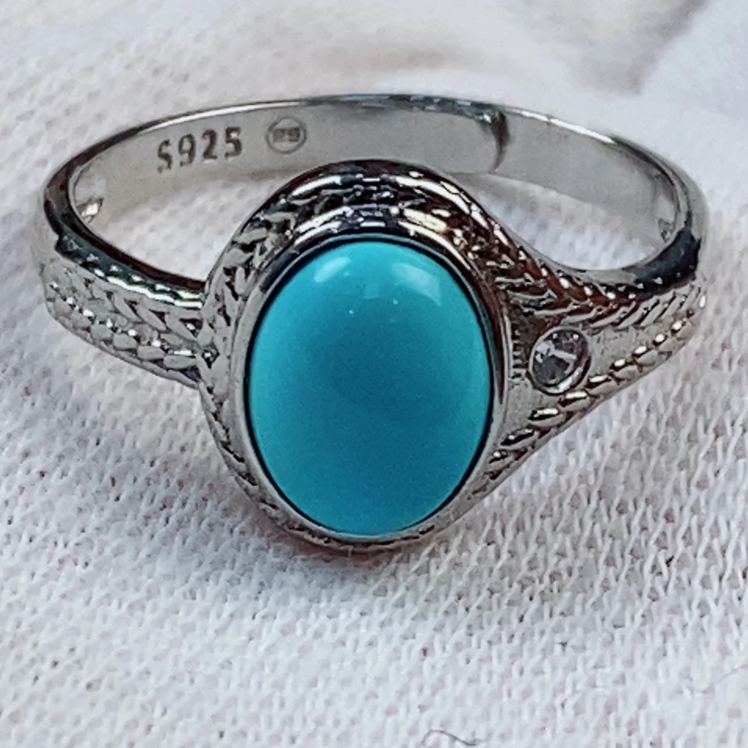 绿松石银S925镶嵌珠宝奇石