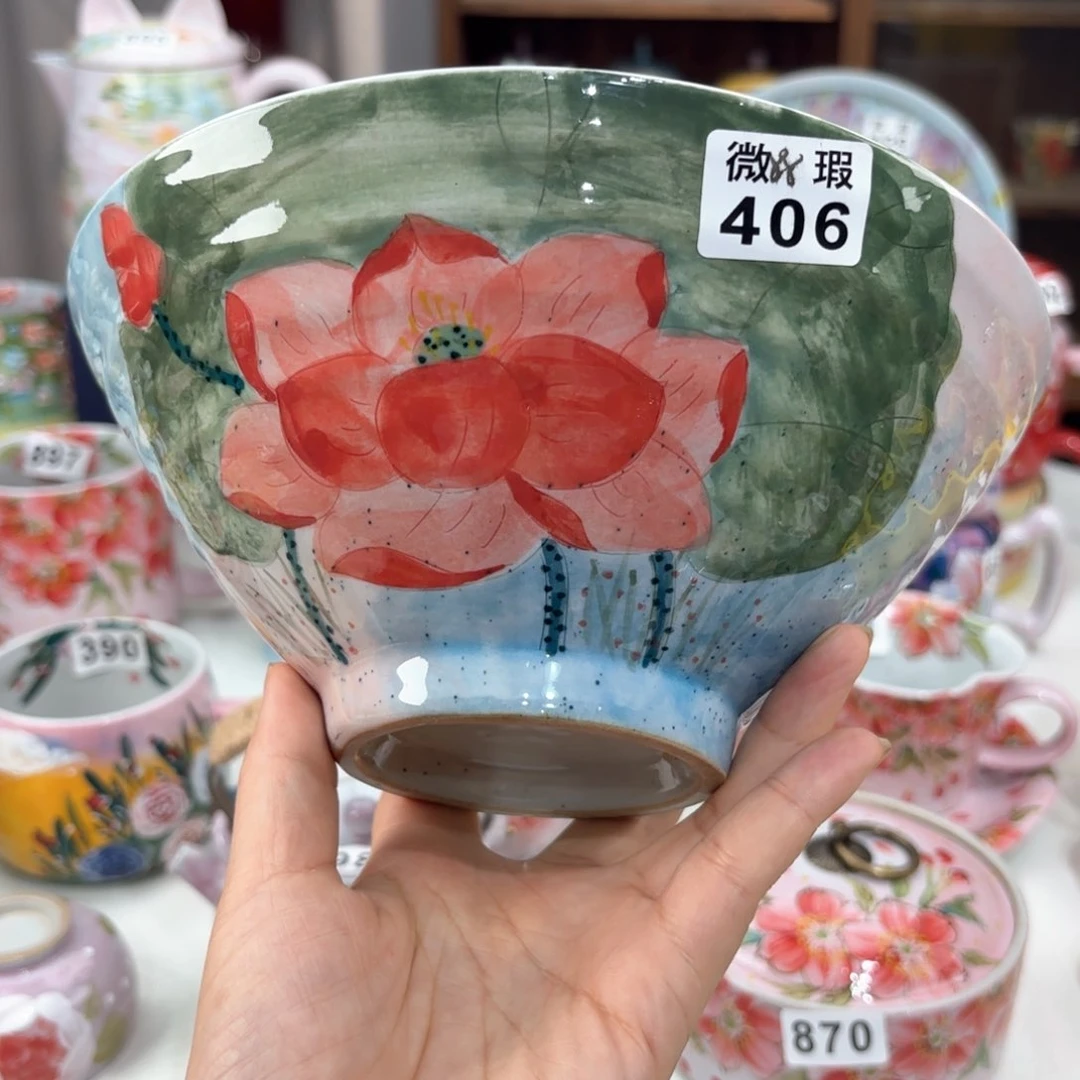 景德镇手绘高温釉下彩陶瓷茶具