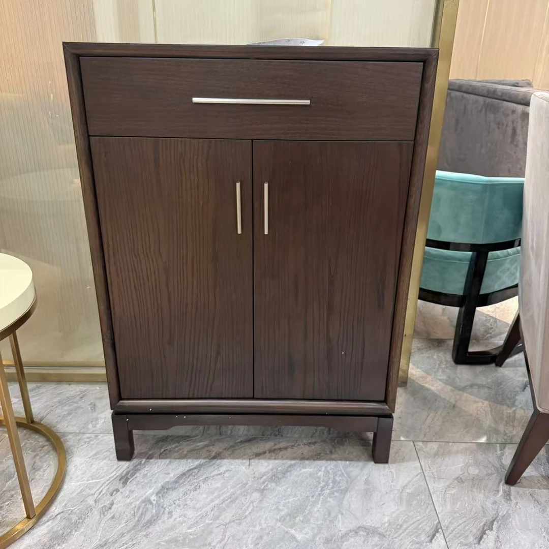 意式极简实木鞋柜家具边柜5K31