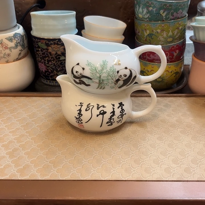 瓷片陶瓷公杯微瑕2个