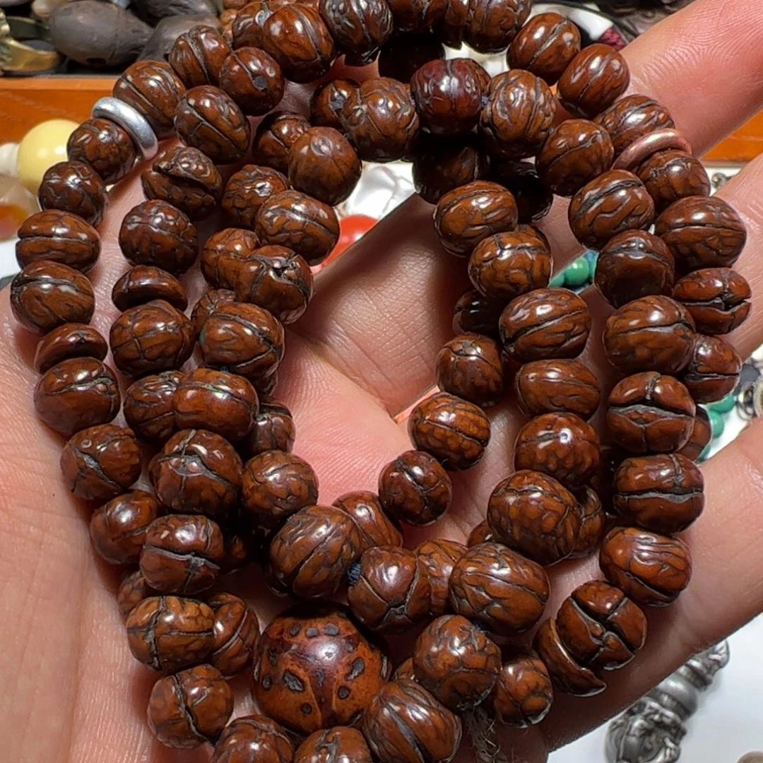 玻璃颈饰墨白藏传出品06