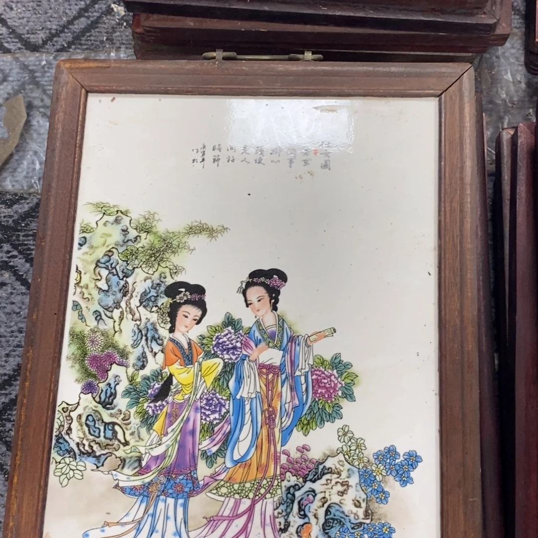 瓷片37*28*1景德镇瓷板画柴窑烧制