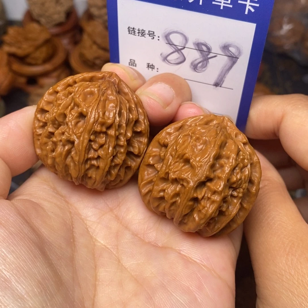 文玩核桃把件白狮子全品37。 889