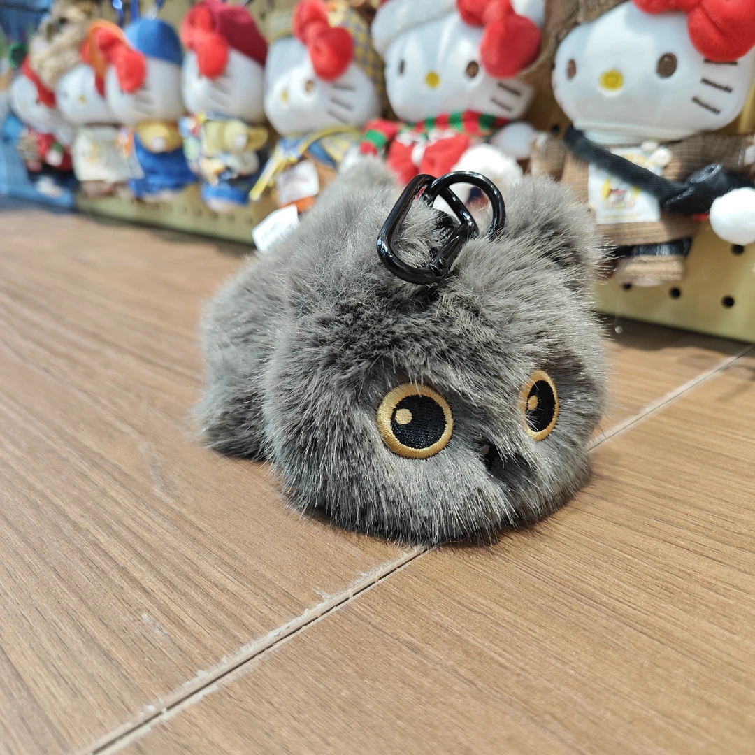 灰色小猫包包挂件H110 舔狗