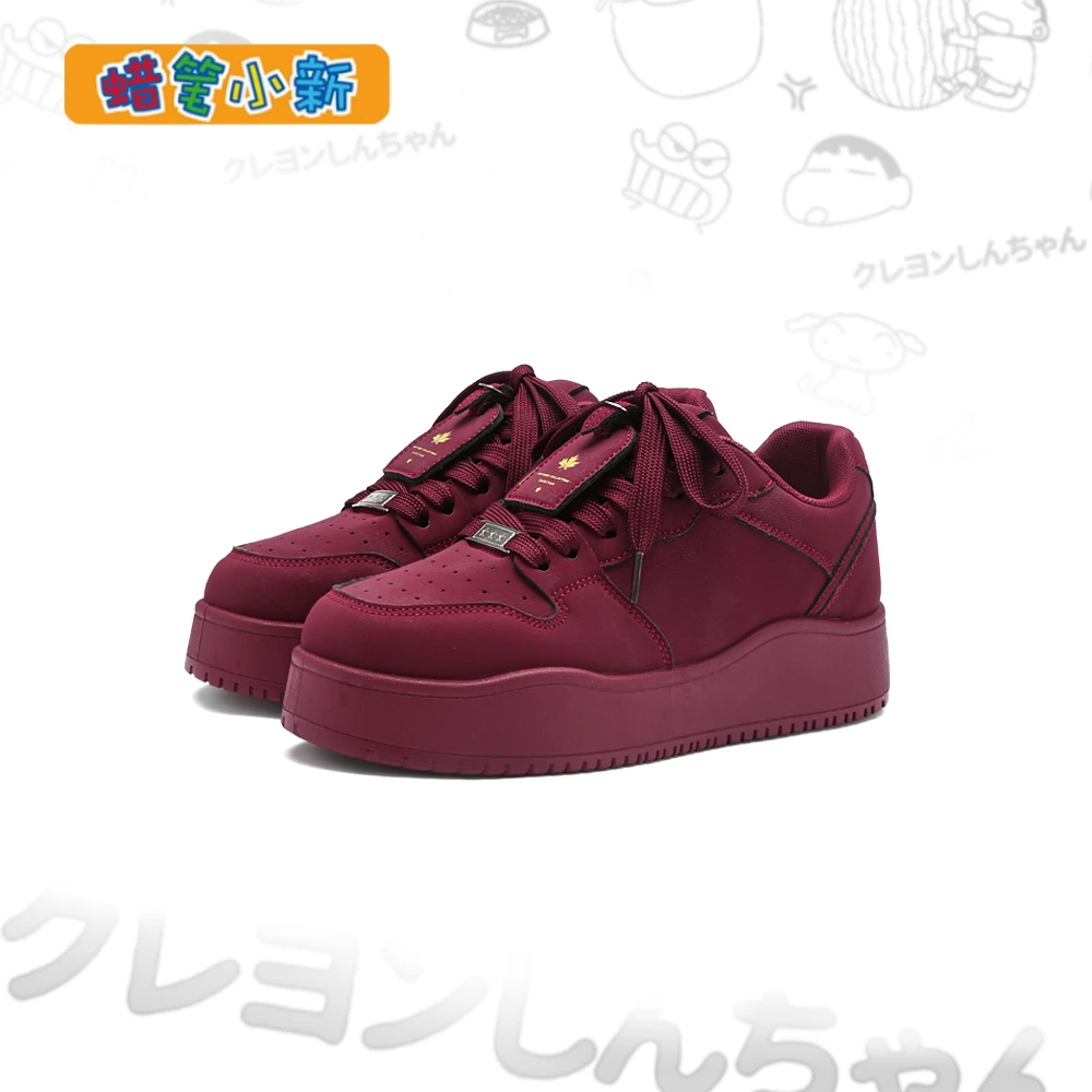 蜡笔小新鞋子男款爆款2025新款秋季5厘米增高鞋时尚情侣百搭板鞋