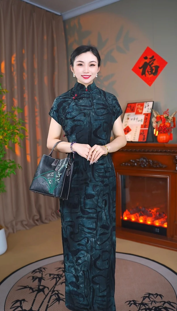 【点墨】夏季显瘦气质复古民国日常改良旗袍重磅双层优雅连衣裙