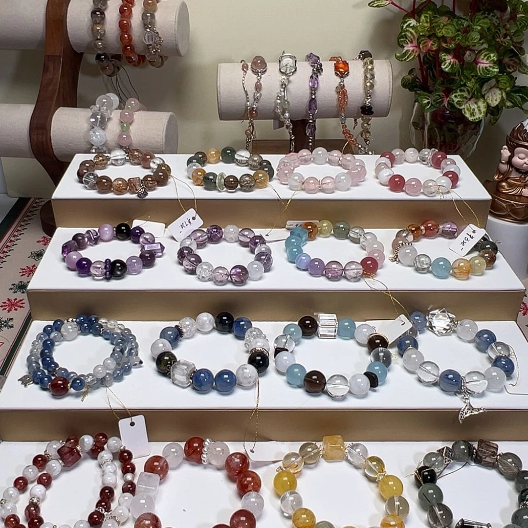 未镶嵌烟晶手链单珠