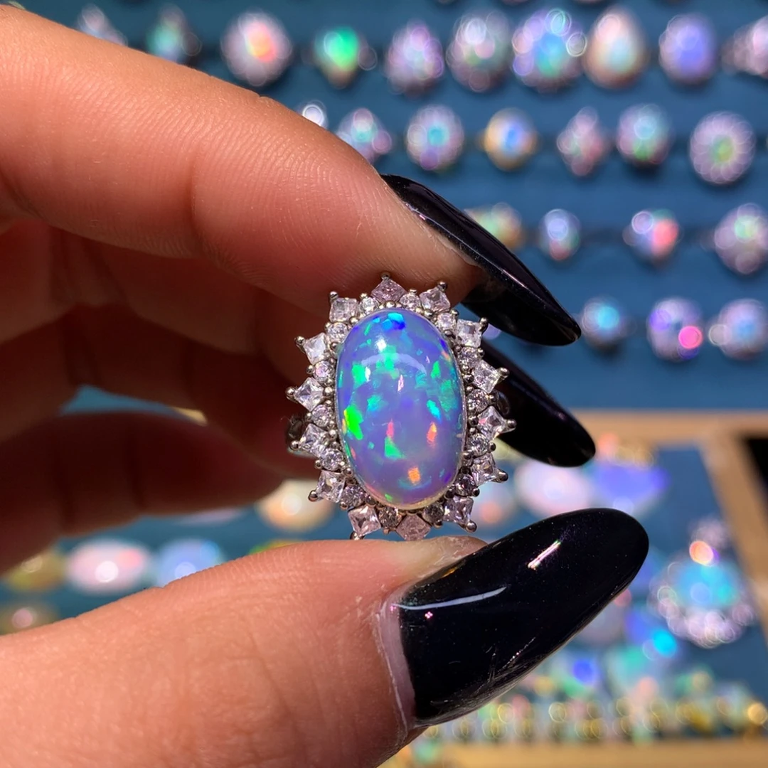 欧泊银S925镶嵌戒指款