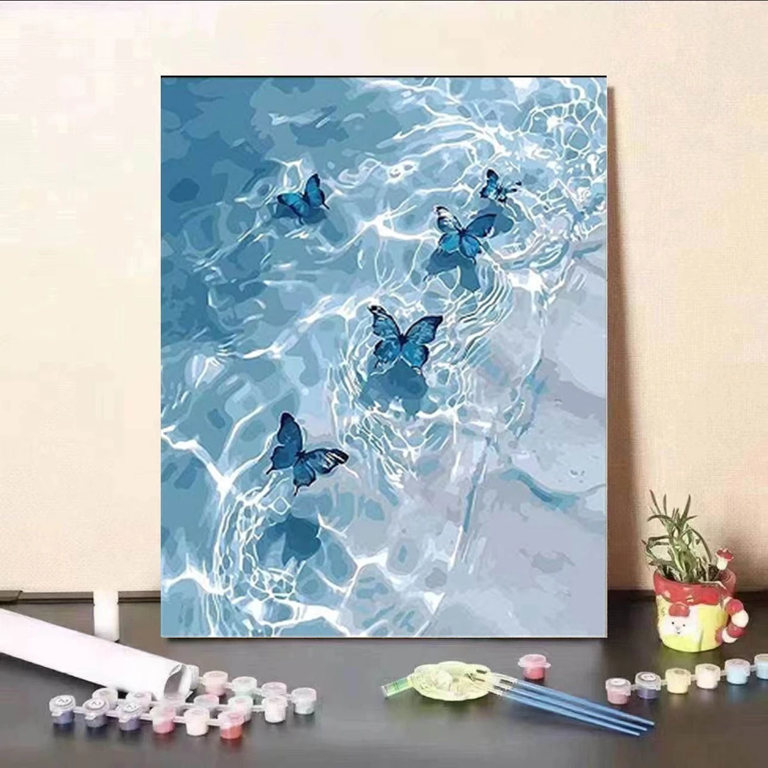 新款唯美数字油画diy手工填色治愈闺蜜生日礼物客厅装饰画