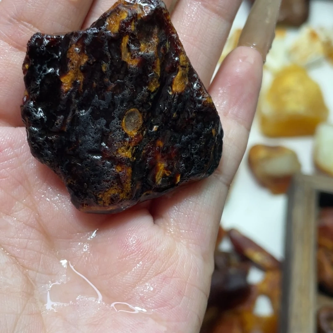 定制琥珀无***锤天然原矿