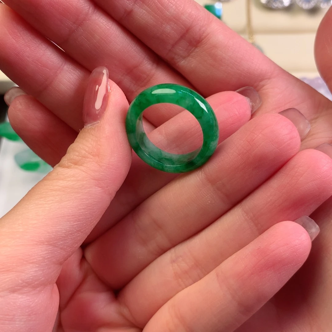 翡翠戒指未镶嵌缅甸天然翡翠戒指14
