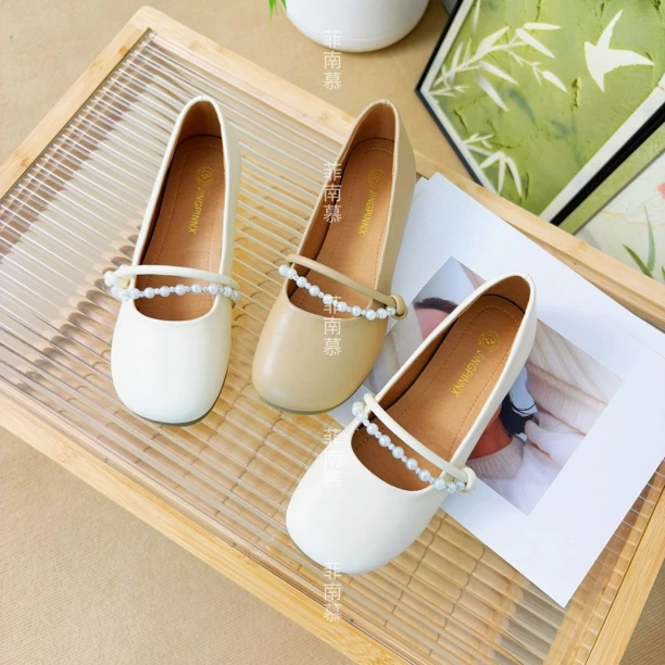 2025新款玛丽珍软底单鞋舒适百搭小皮鞋浅口一脚蹬女鞋518
