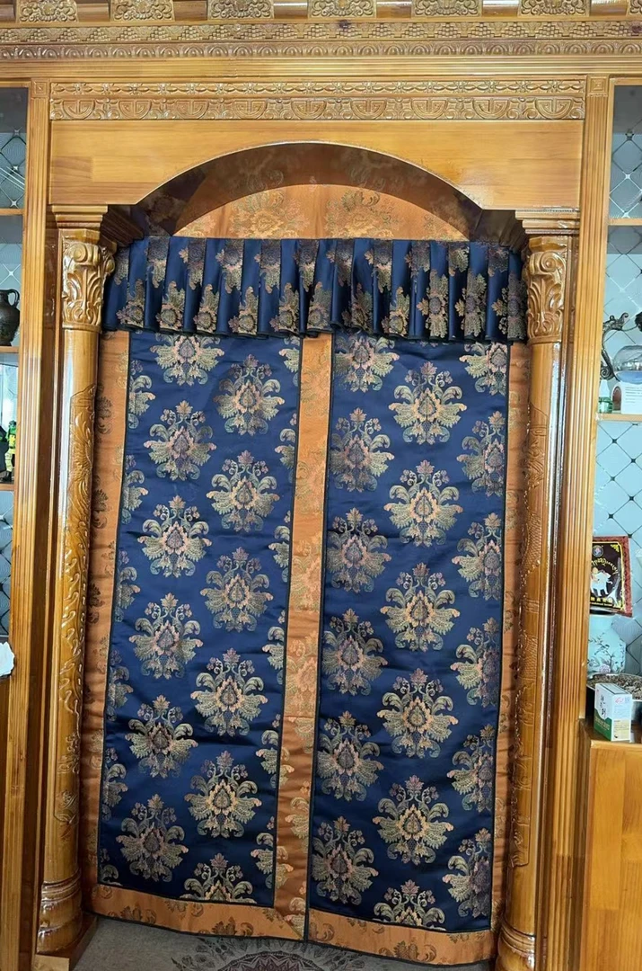 藏式纯手工缝制加厚双开门帘防风保暖冬季国风新中式家用拉萨发货