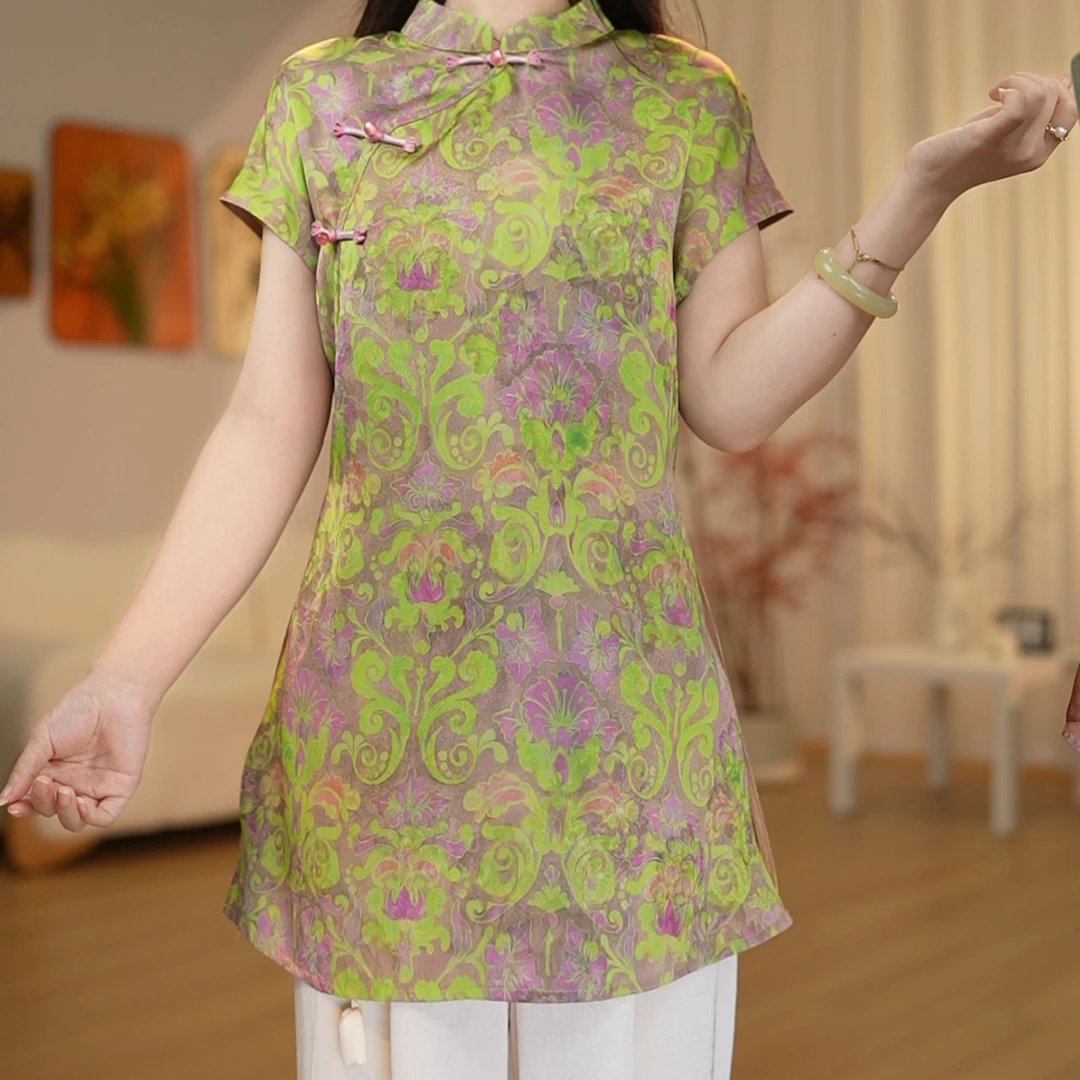 【1307-紫薇】新中式国风女复古宽松上衣-菲哥