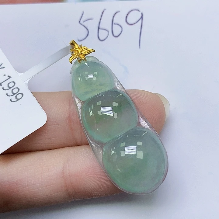 颈饰18K金镶嵌翡翠1233