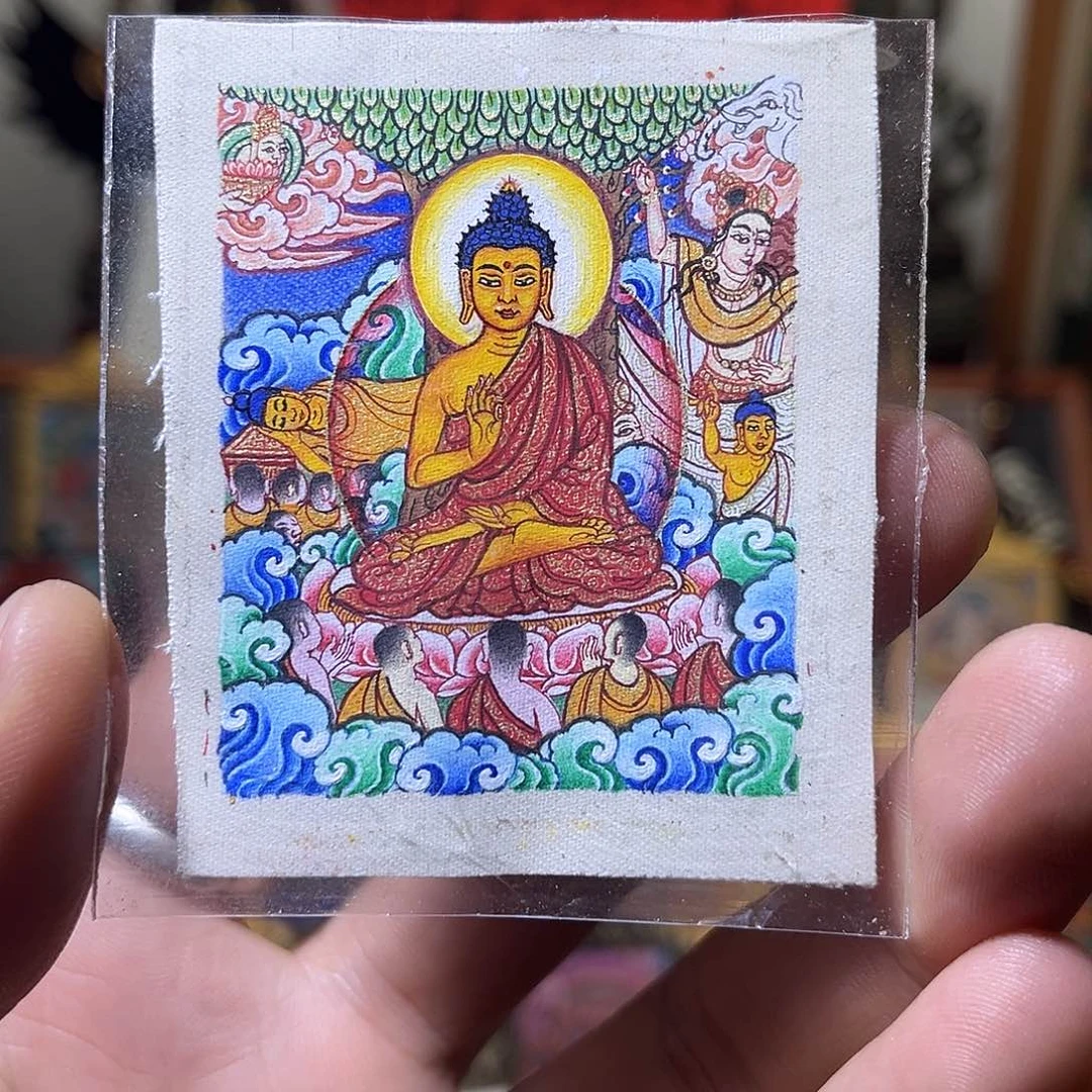 吊坠青海热贡纯手绘世尊