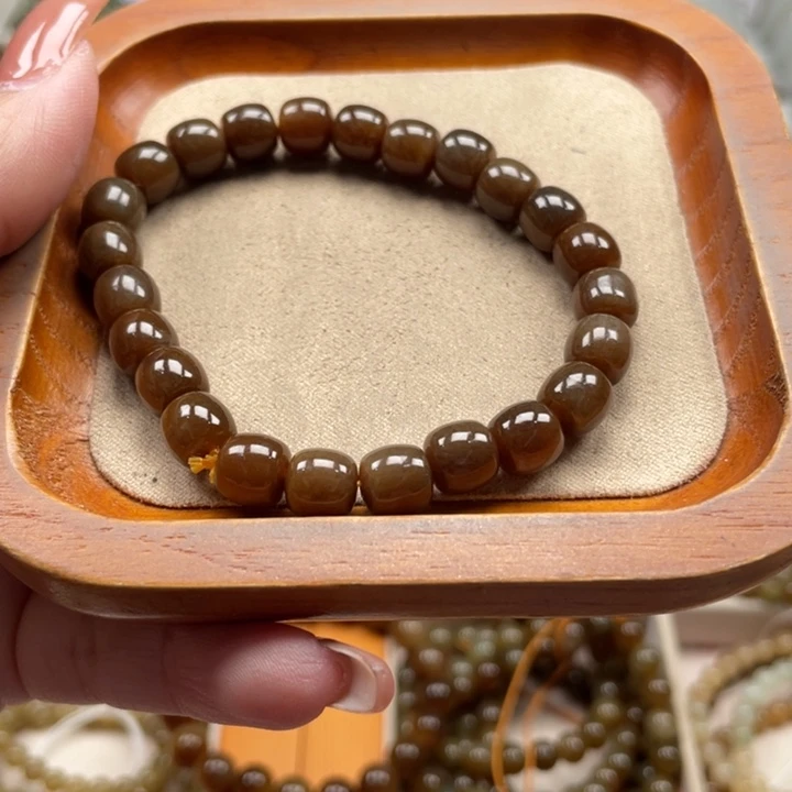 和田玉手串7*8mm未镶嵌