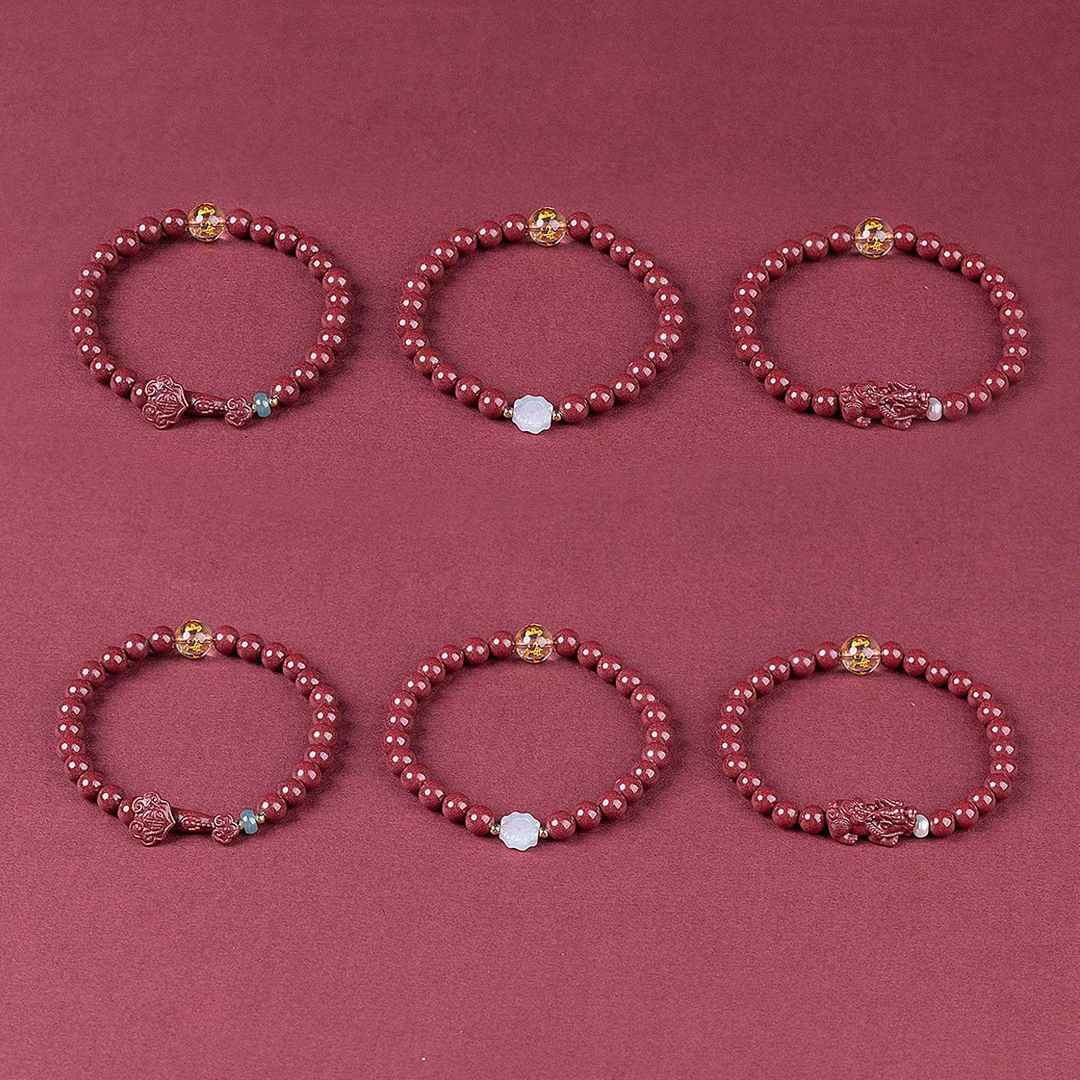 含辰砂工艺品【得意自在】三亚南山海上自用馈赠好礼单圈女朱砂手串