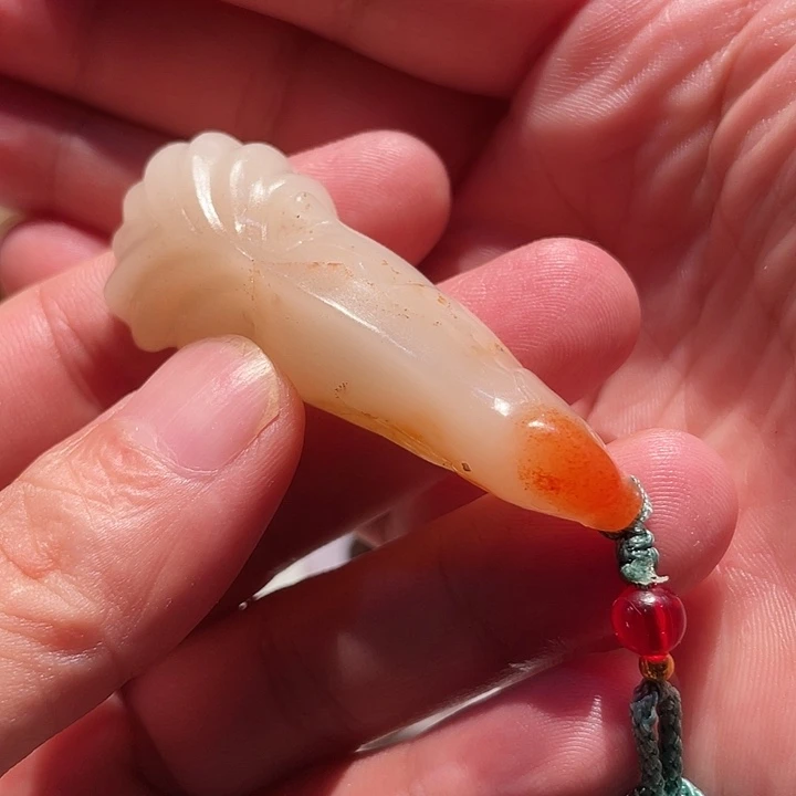 印石寿山石年年有余挂件