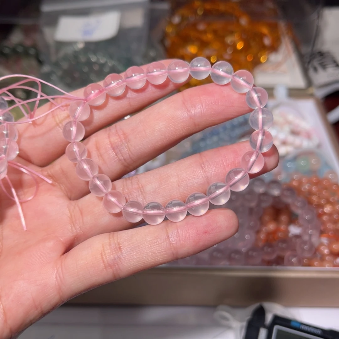 水晶手链未镶嵌粉水晶058