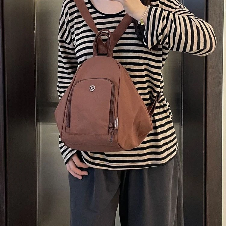 多功能双肩包女户外运动旅行帆布包大容量单肩斜挎包轻便出行背包