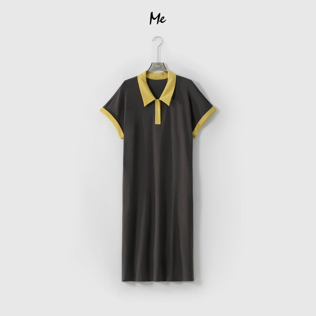ME【G焦糖polo裙】奢牌造型Q弹冰柔显瘦百搭时尚休闲连衣裙MESS5231
