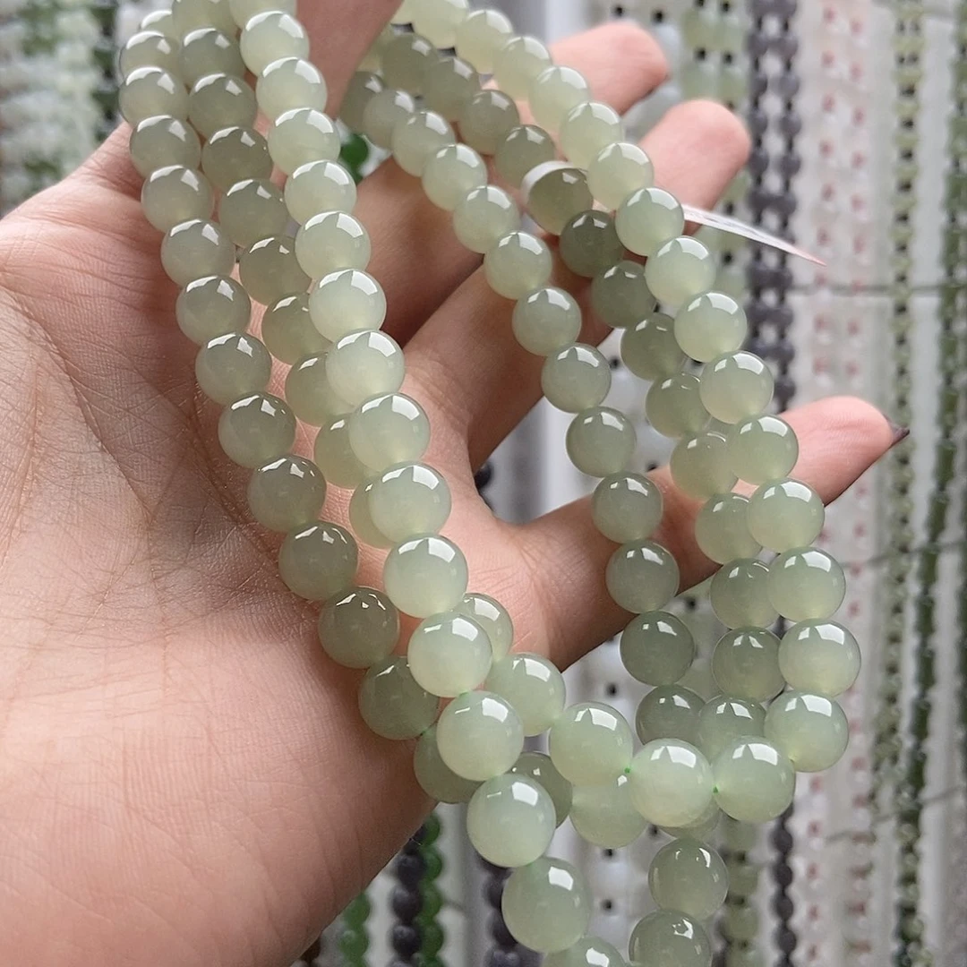 和田玉颈饰未镶嵌苏***泰和田玉8mm108颗