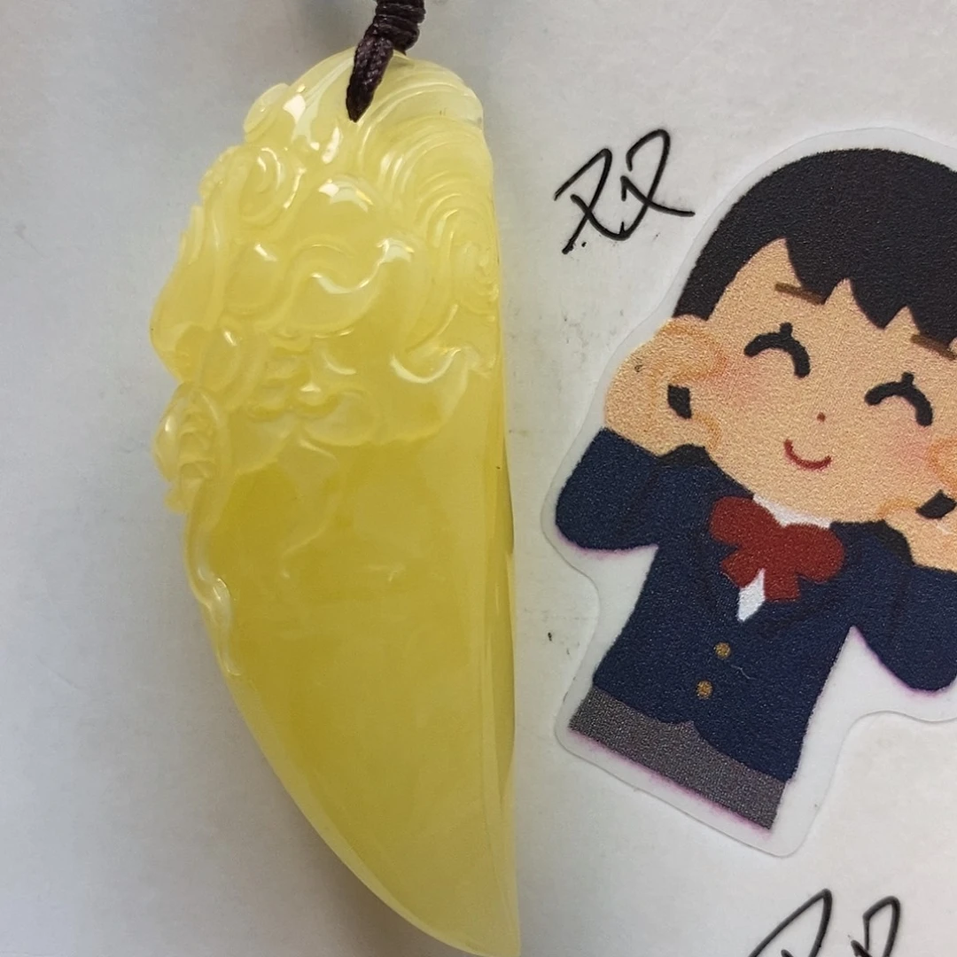 定制琥珀未镶嵌龙牙