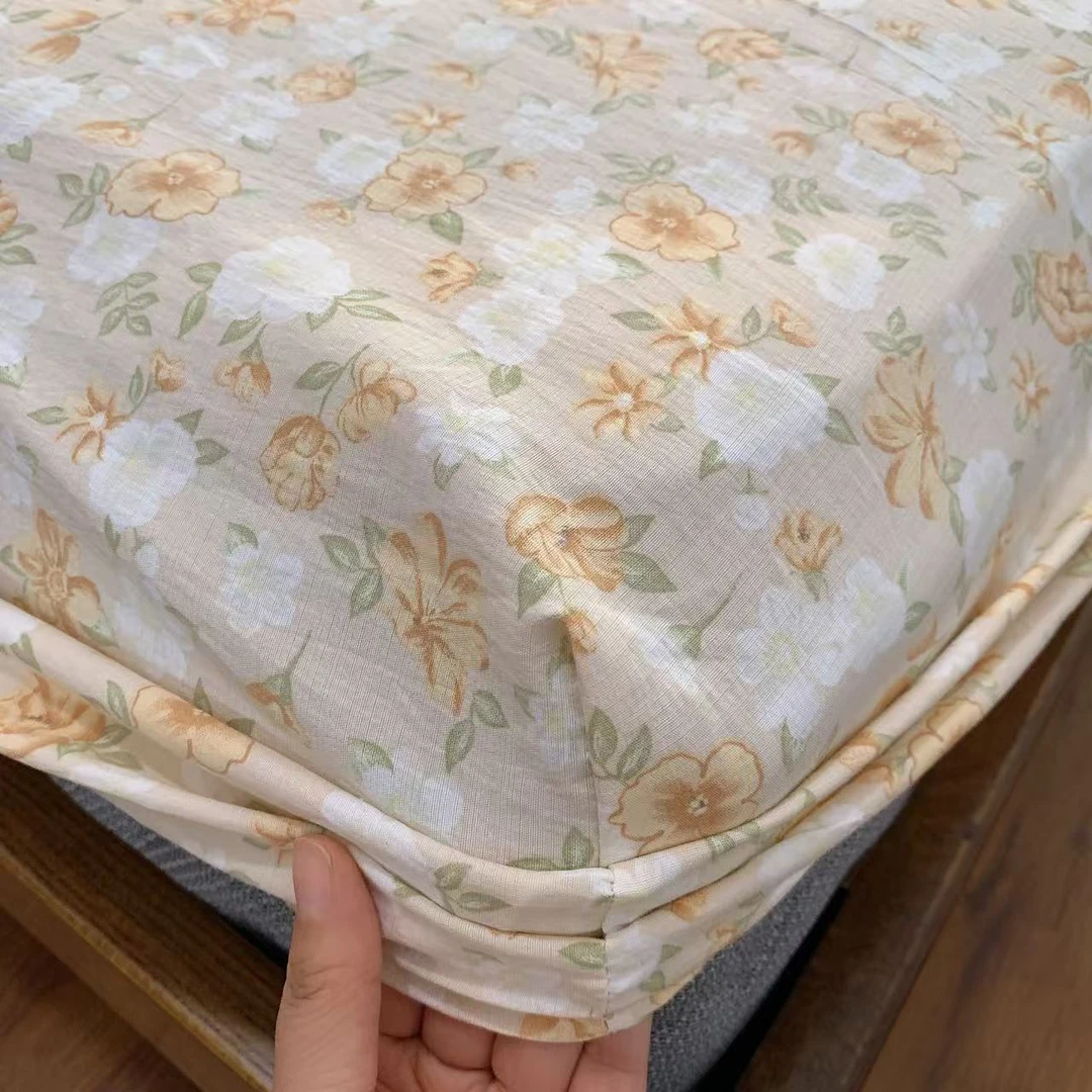 【丁香】小辣椒加厚磨毛木棉1.5X2床笠床垫保护套床品四季可用