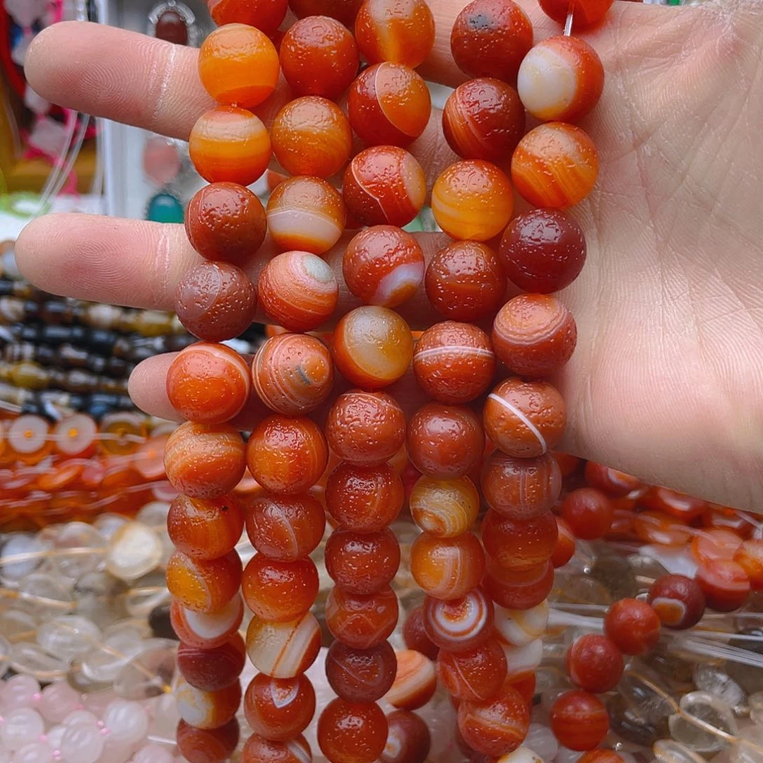 玛瑙/玉髓珠宝半成品未镶嵌橘皮老玛瑙1条卡14