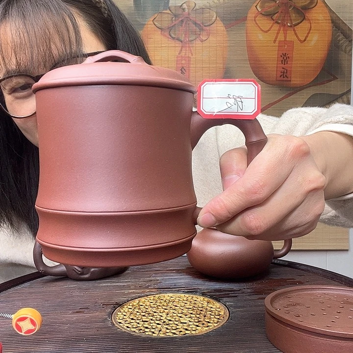 紫砂茶杯原矿紫砂杯