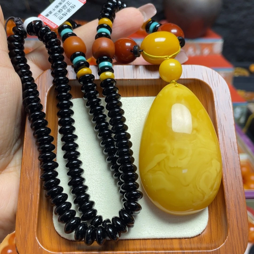 蜜蜡未镶嵌颈饰项链