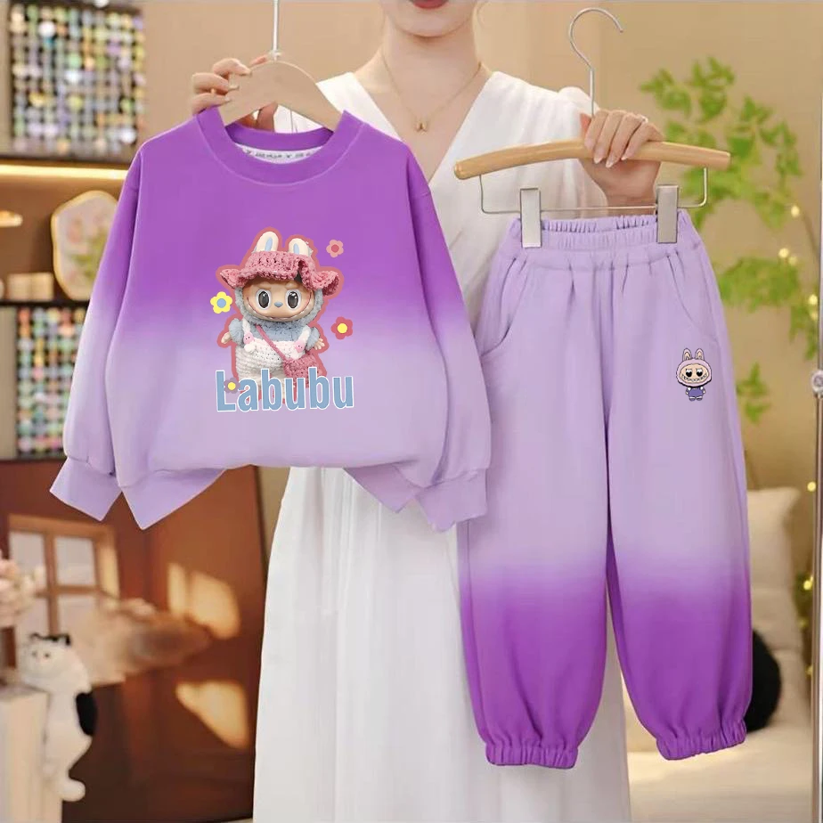 女童韩版拉布布套装2025新款儿童秋装洋气时髦宝宝秋季卫衣两件套