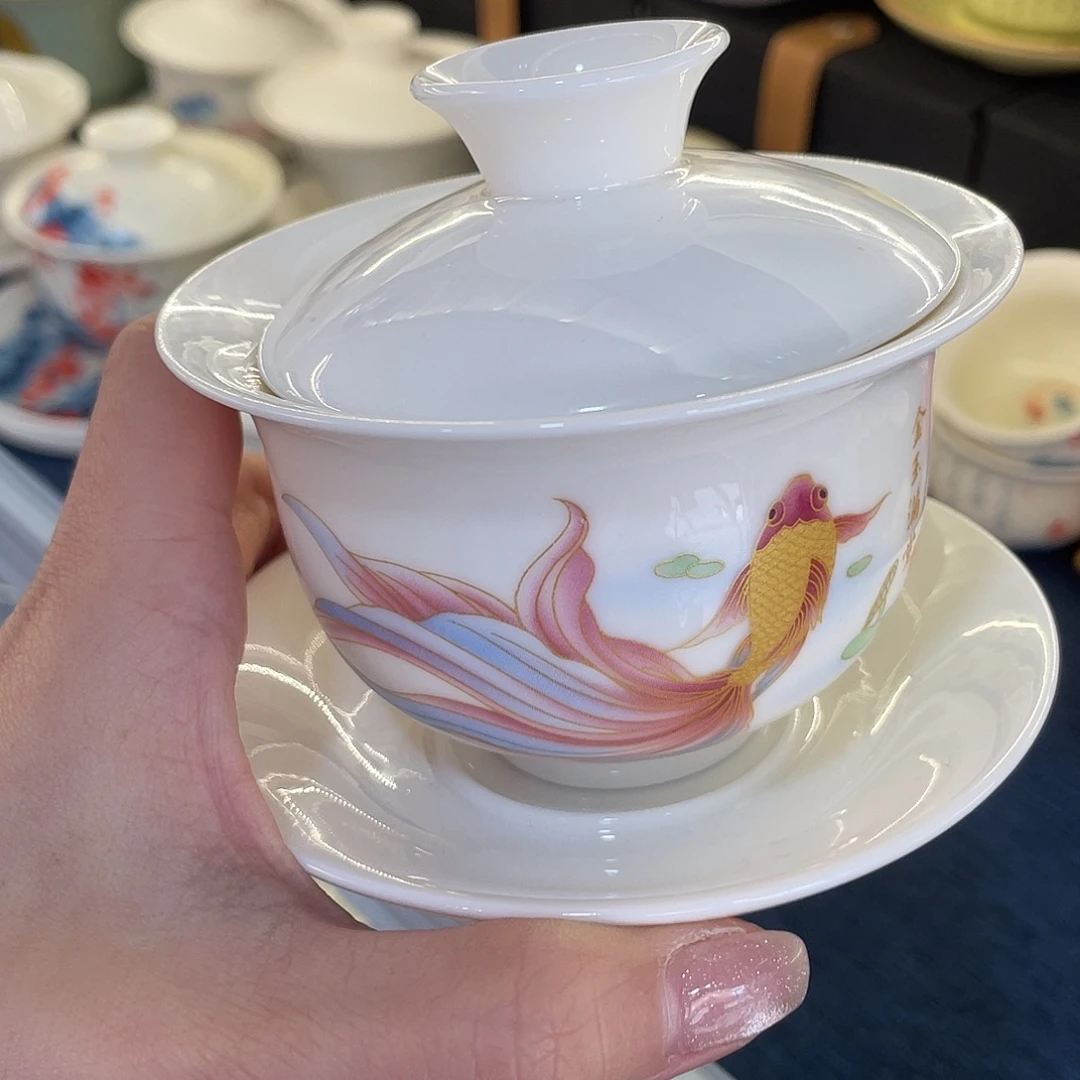 陶景德陶瓷盖碗茶具