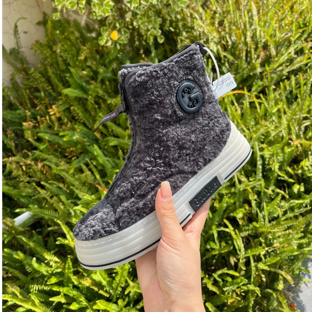 190050冬法式短靴百搭潮流雪地靴时尚冬季